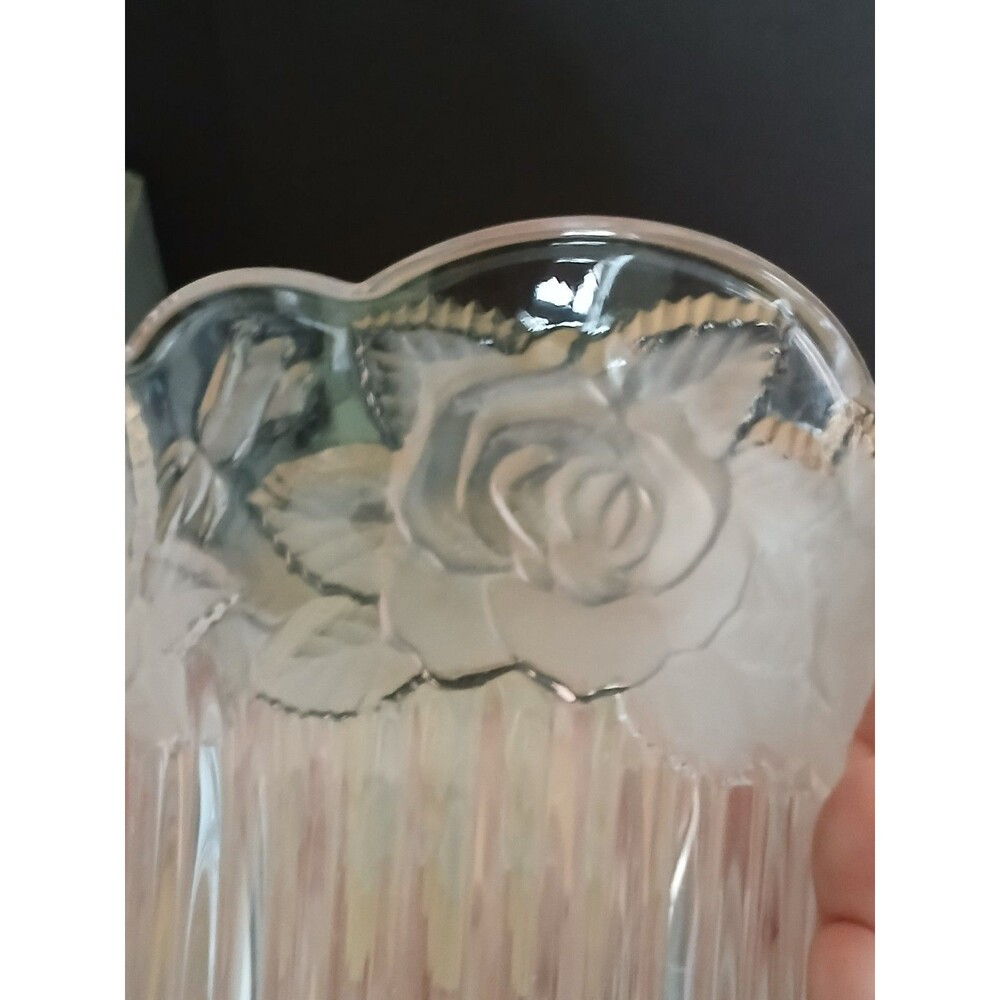 Home Beautiful Rose Pearls Glass Potpourri Holder Vase Centerpiece Made in Japan - Picture 4 of 16